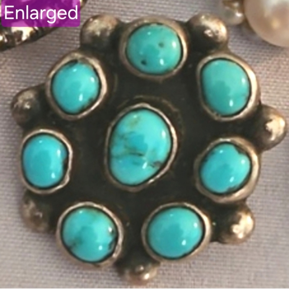 CLEARANCE Ntg Navajo Turquouse Clip For Tie / Scarf Make Into Brooch Pin READ